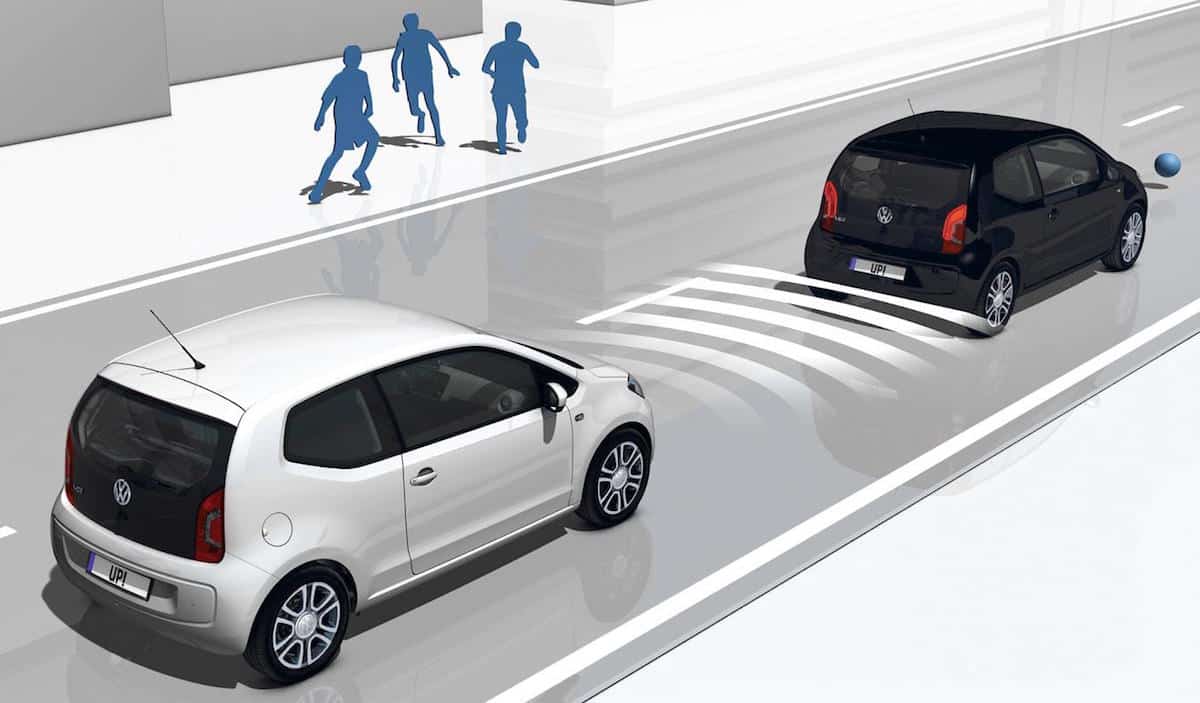 Volkswagen up! autonomous city braking