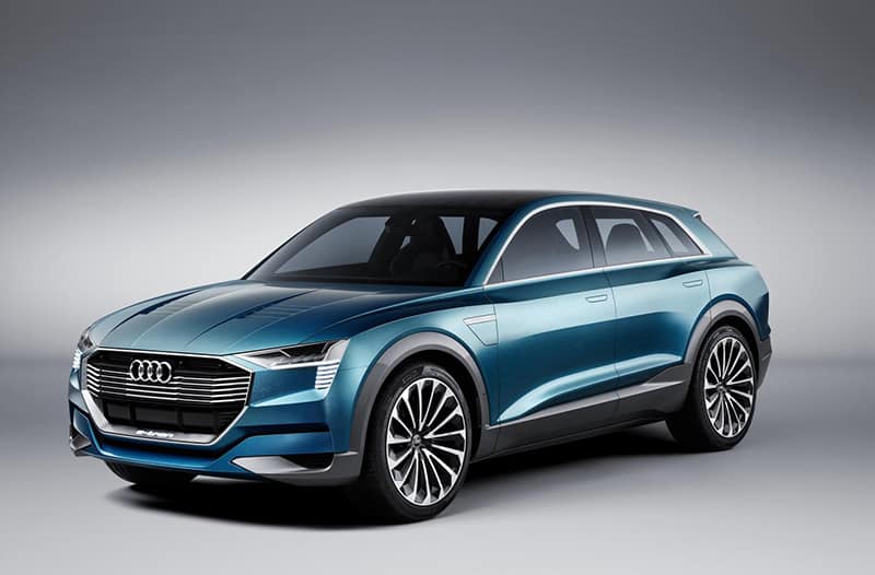 The quattro e-tron concept of 2015 previews Audi's future electric range-topper.