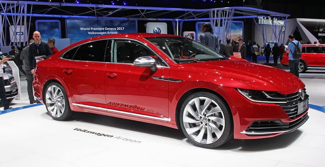 Red Volkswagen Arteon at Geneva Motor Show