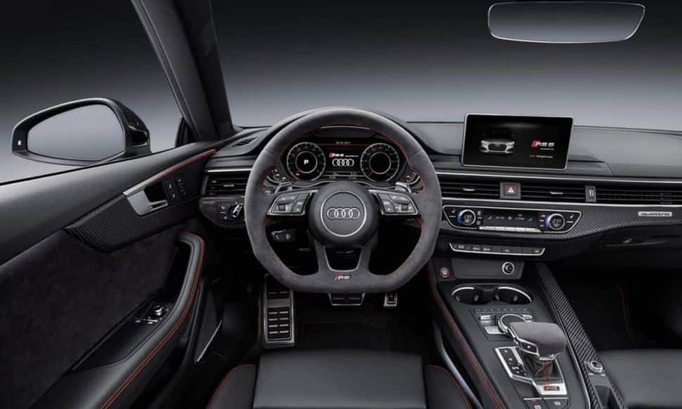 Interior view of the all-new Audi RS 5 Coupe