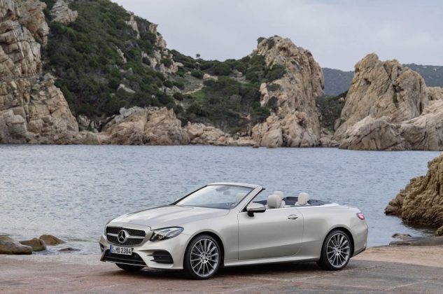 Mercedes-Benz-E-Class-Cabriolet-roof-down-by-the-sea
