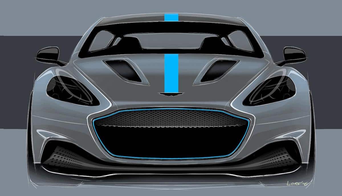 Front view of Aston Martin RapidE