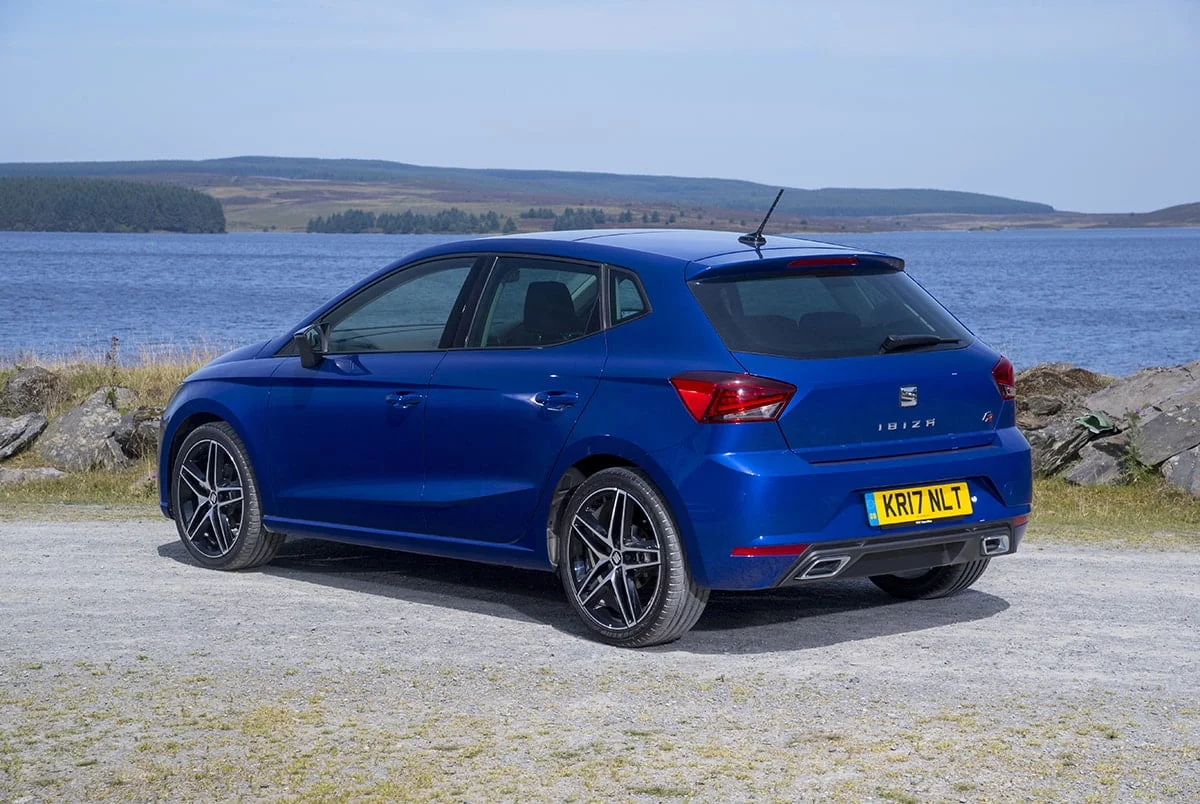 SEAT Ibiza 2017 - static rear 3/4 (The Car Expert)