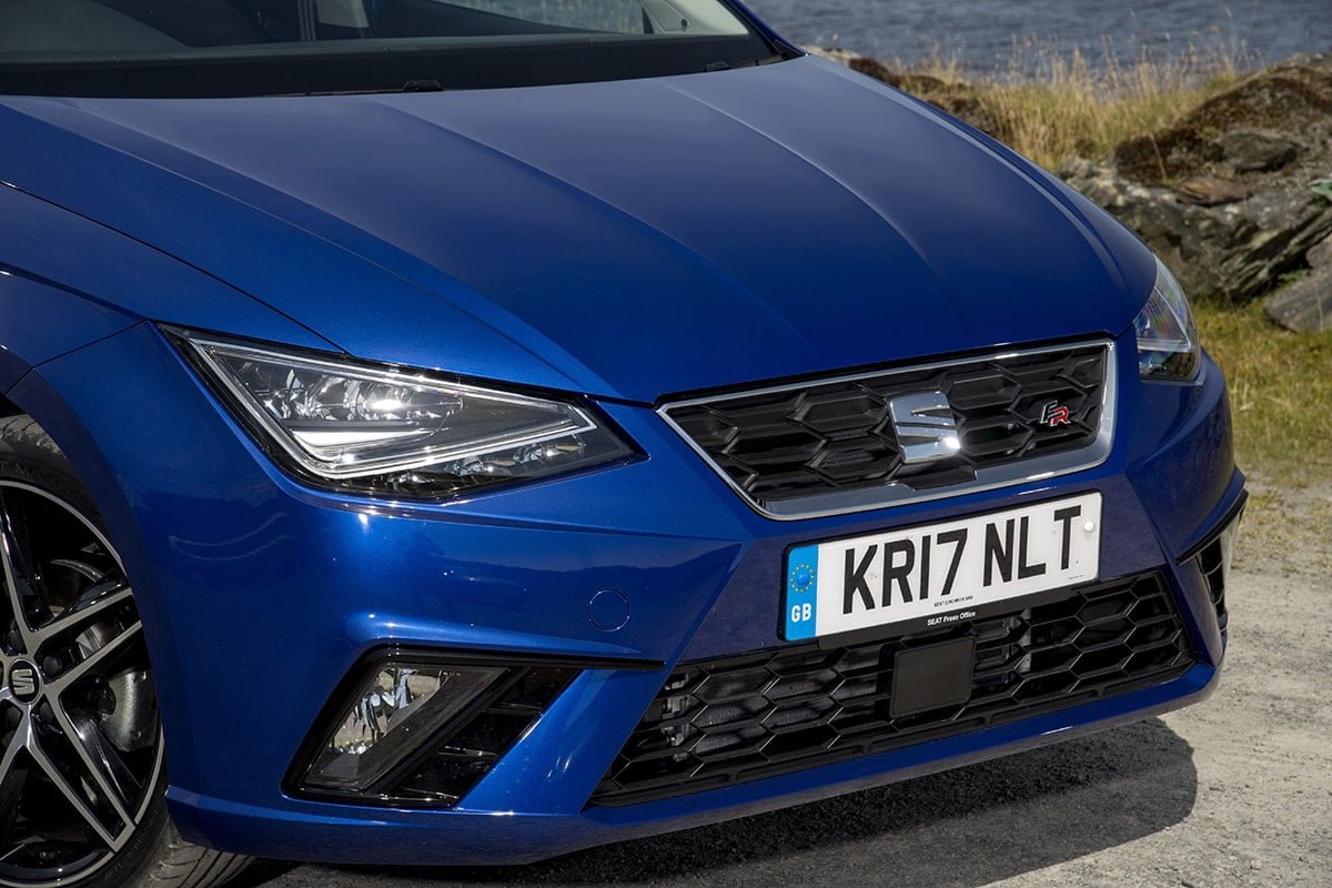 SEAT Ibiza 2017 - front detail (The Car Expert)
