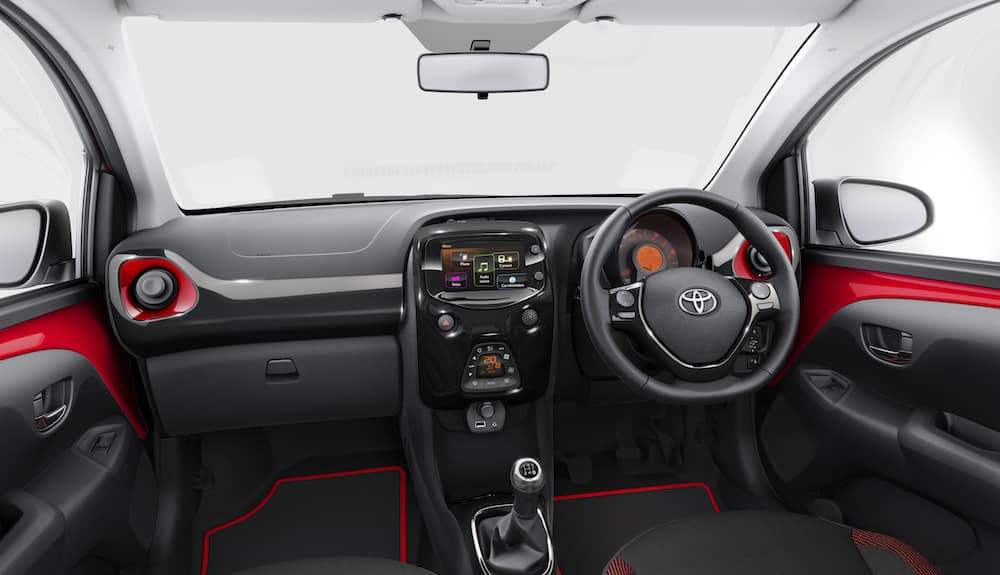Interior of Toyota Aygo x-cite
