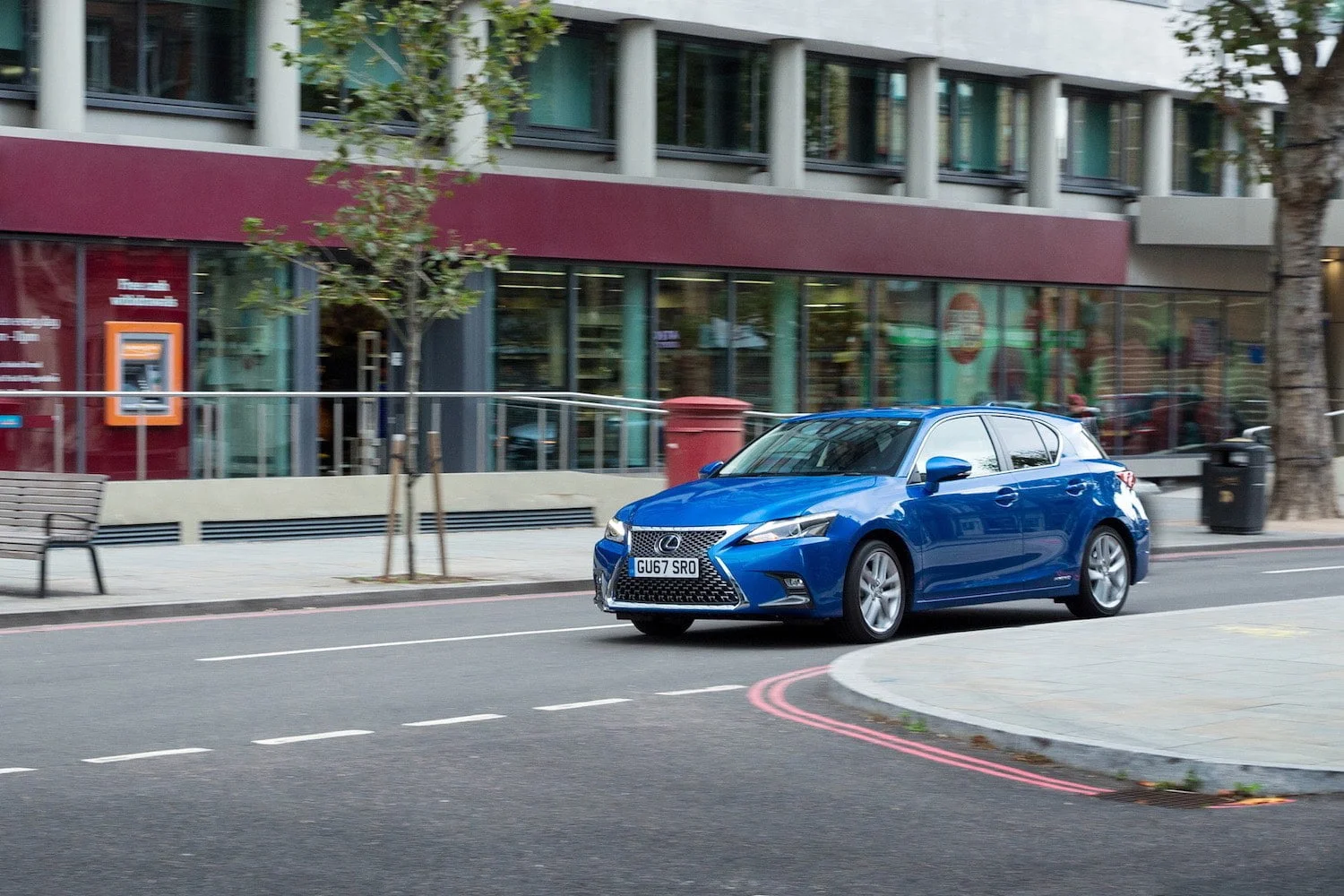Lexus CT 200h approaching a corner