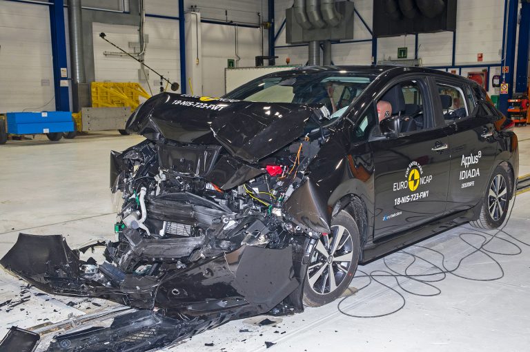 Nissan Leaf top scores in toughened-up crash test