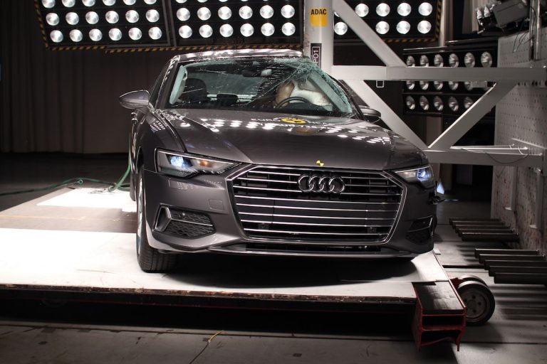 Audi A6 saloon in Euro NCAP crash test