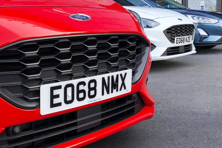 New car number plate 68-plate registration