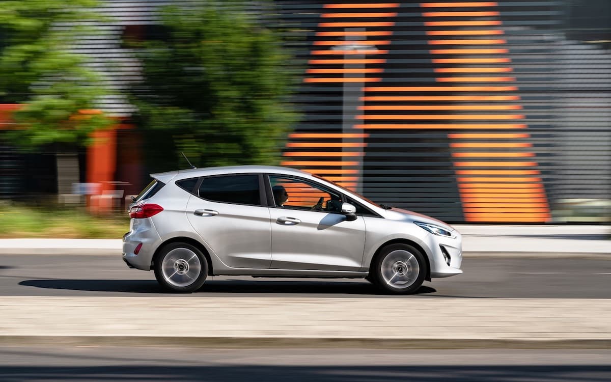 Ford Fiesta Trend side profile, July 2019
