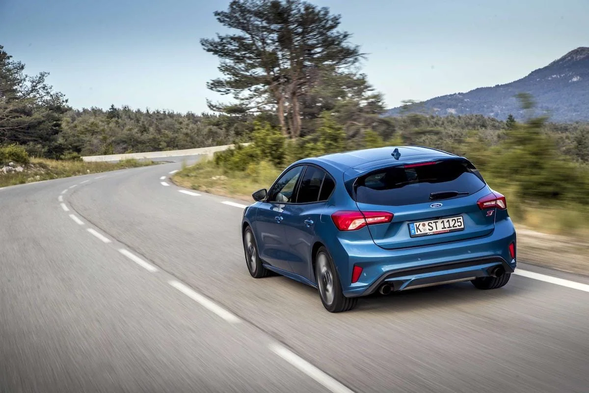 Ford Focus ST (2019 onwards) - Performance Blue, rear view