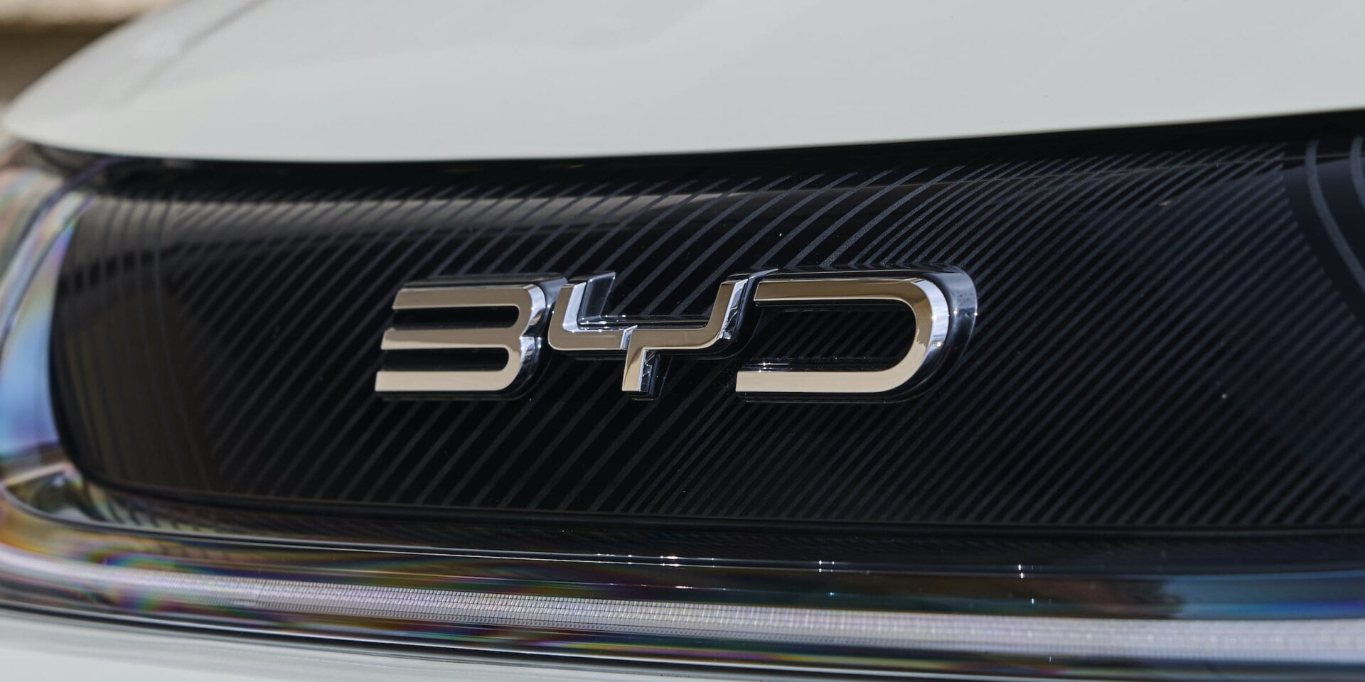 BYD badge on a BYD Dolphin