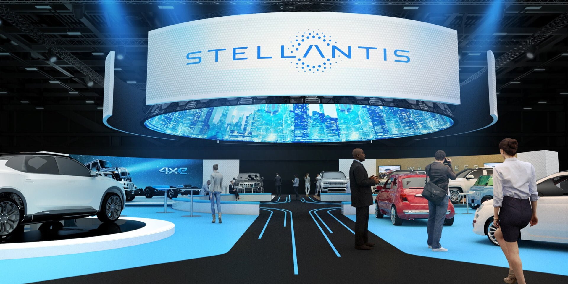 Stellantis stand at a motor show