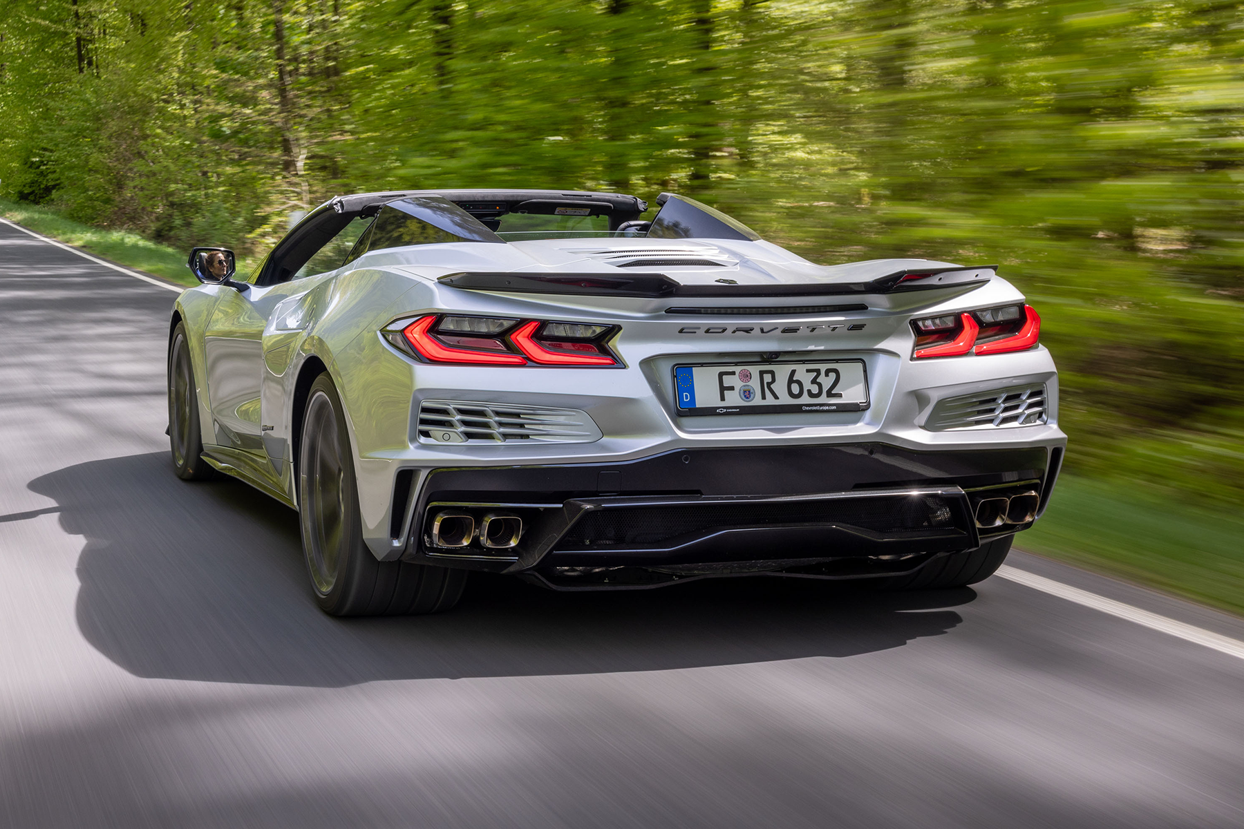 Chevrolet Corvette E-Ray convertible rear view | Expert Rating