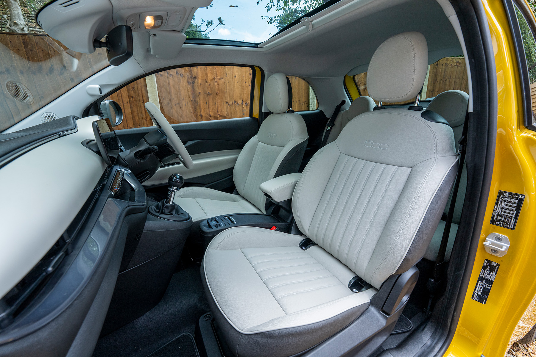 Fiat 500 Hybrid rear interior view | Expert Rating